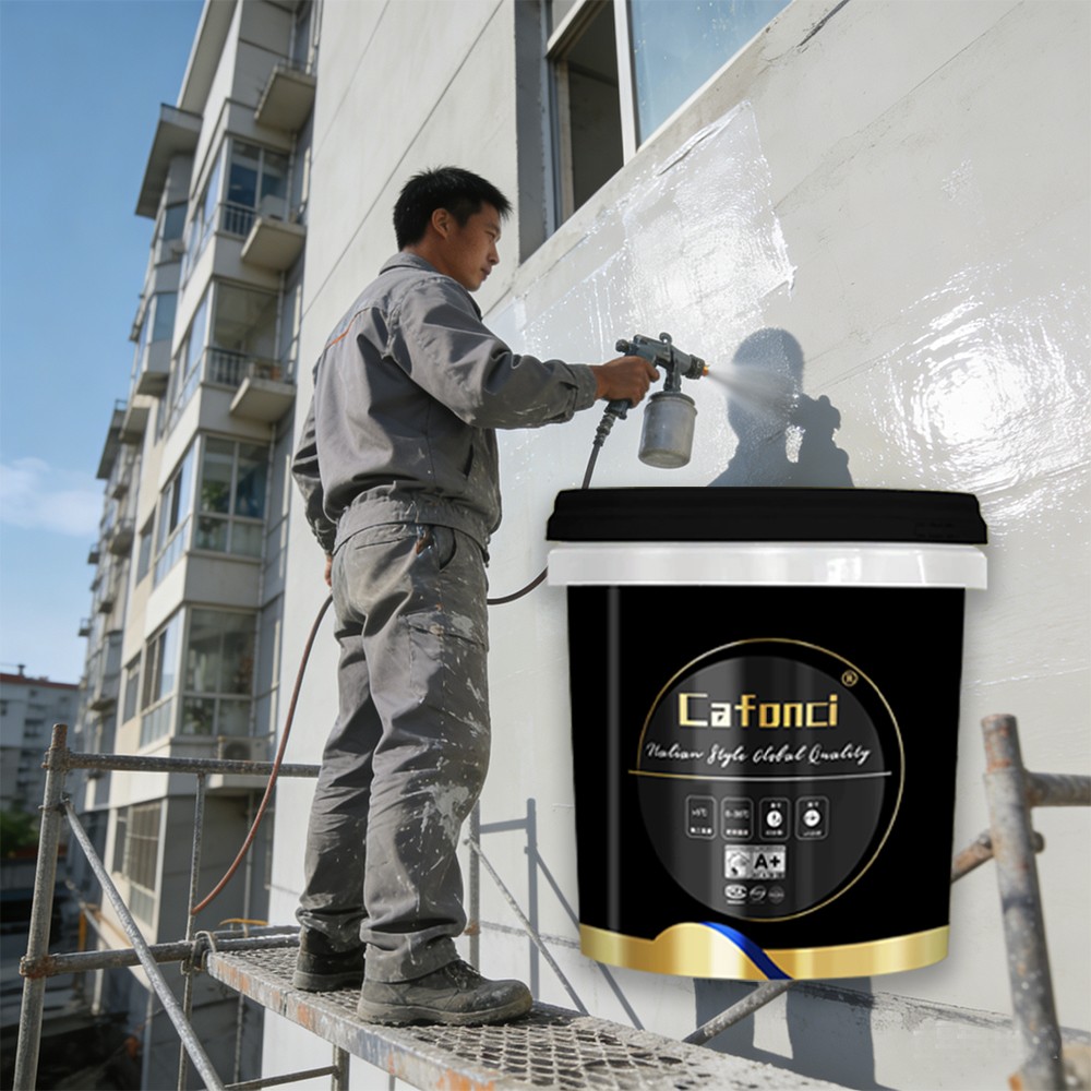 Top Building Paint cafonci  White Silicone Rubber Liquid Wall Roof Waterproof Coating
